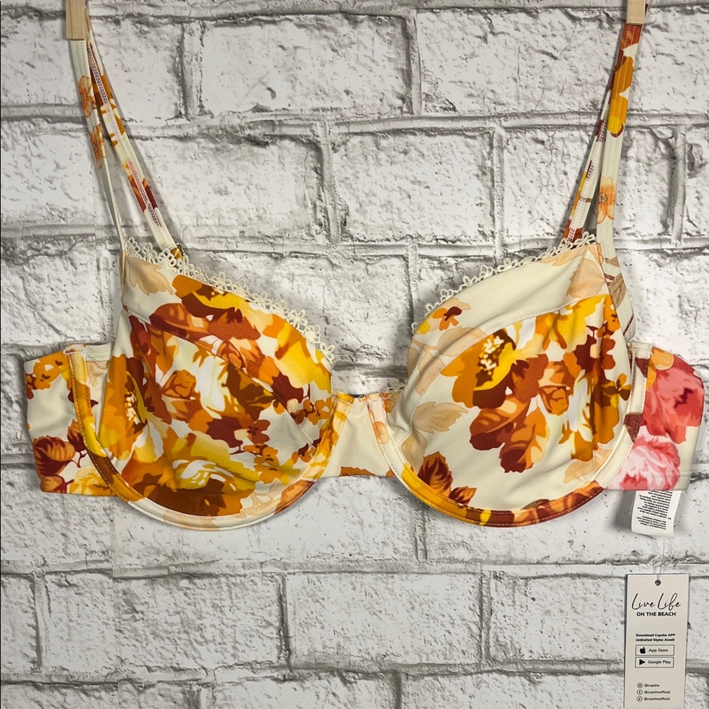 Cupshe Floral Bikini Set with Underwire NWT size L & M - Picture 13 of 16
